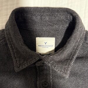 American Eagle Outfitters men's gray flannel shirt jacket
